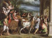 Giulio Romano triumph of titus and vespasia Sweden oil painting artist